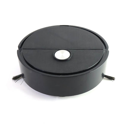 Wukusy vacuum cleaner sweeping robot on hardwood floor, compact home improvement robot with sensors for automated cleaning.