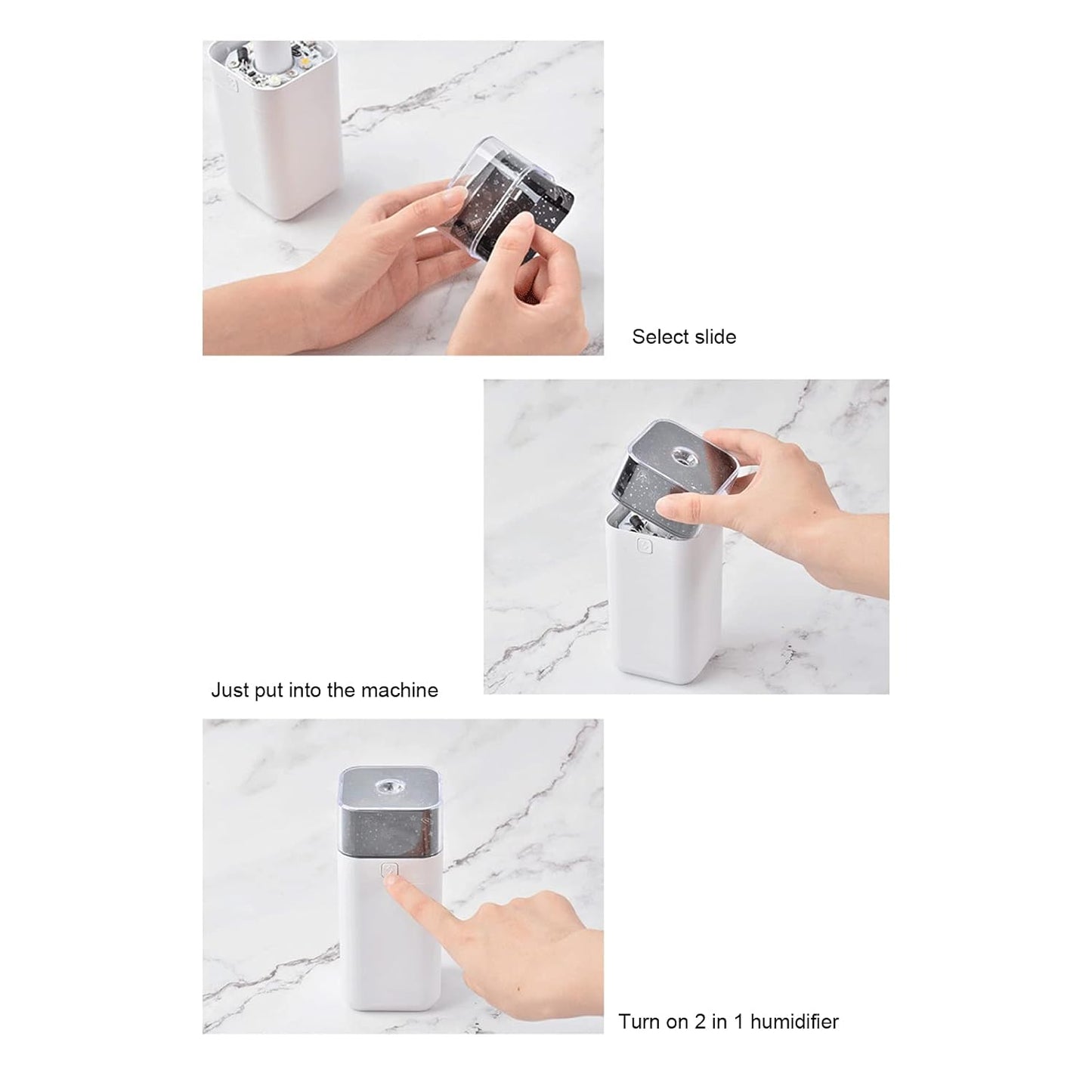 Wukusy 0221 star night light projector humidifier with LED night light and ultrasonic mist, compact 300ml dual-mode for kids' room.