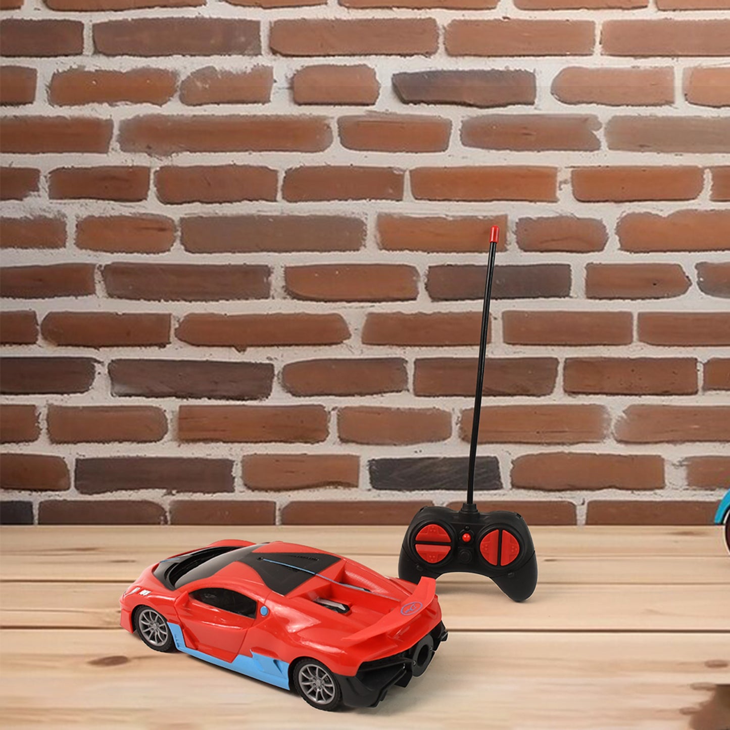 Wukusy high-speed RC sports car with spray exhaust effect, sleek design, detailed body, and racing wheels.