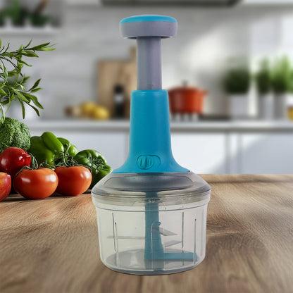 Wukusy Supermom Premium Manual Push Chopper and Vegetable Cutter with 750ml capacity, compact kitchen tool for chopping vegetables