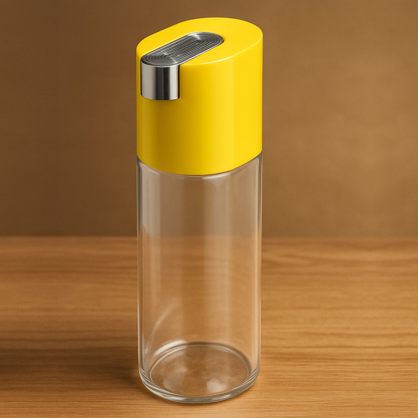Wukusy 500 ml automatic oil dispenser bottle with one-touch controlled pour spout for precise kitchen oil dispensing