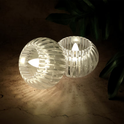 Set of four Wukusy LED flameless decorative candles in various sizes, perfect for home decor with a warm, flickering glow.