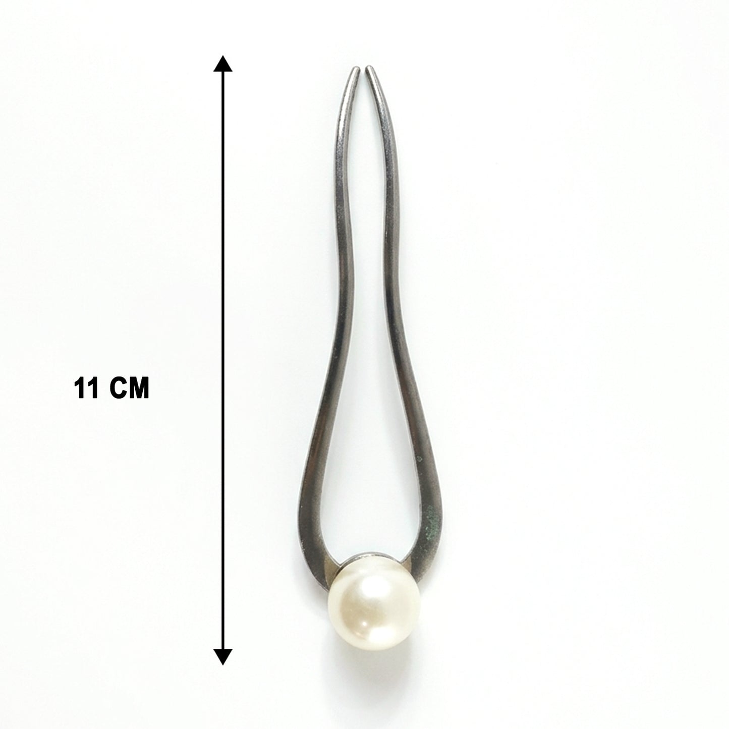 Wukusy elegant pearl design hair pin clip with decorative pearl accents for securing and styling hair, single piece shown.