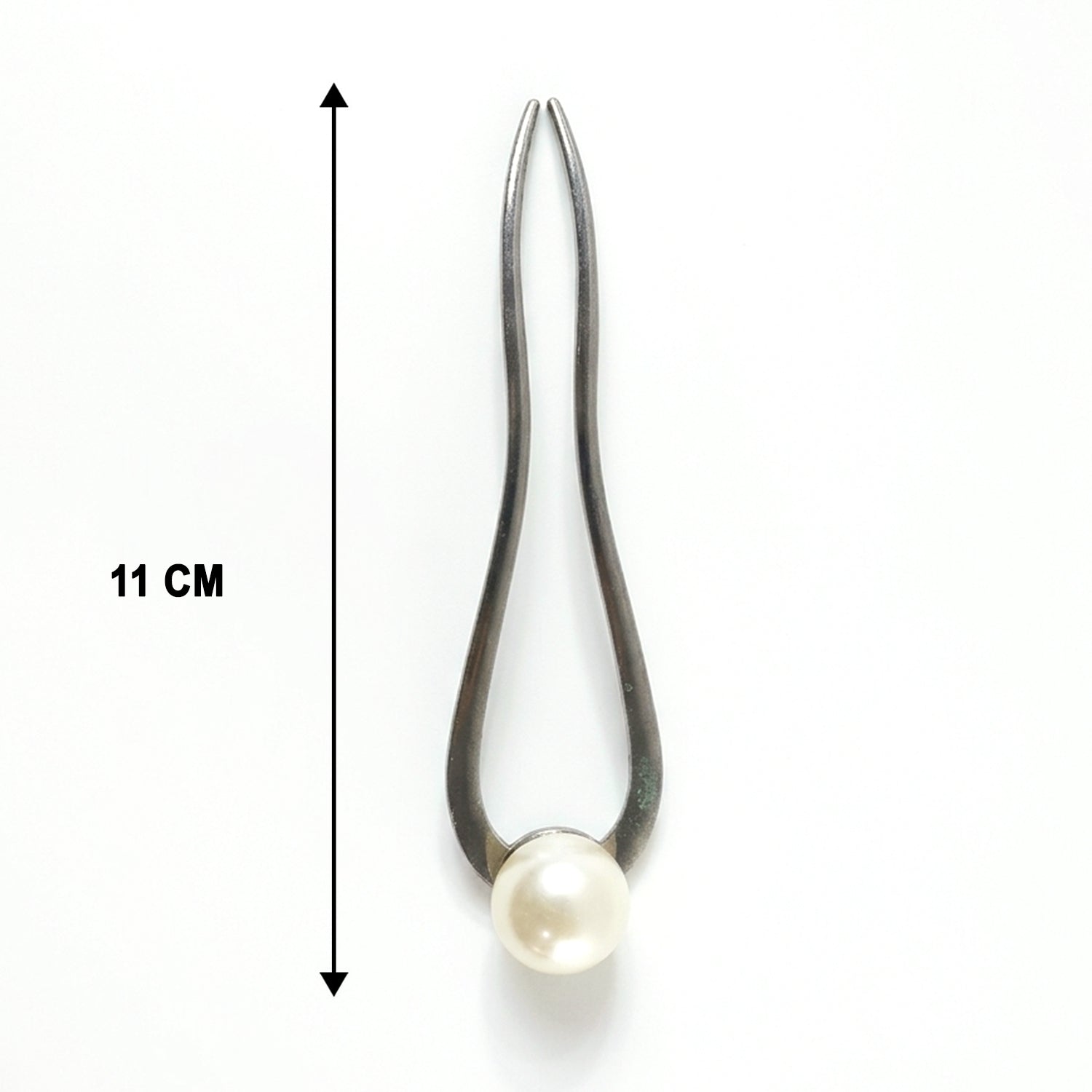 Wukusy elegant pearl design hair pin clip with decorative pearl accents for securing and styling hair, single piece shown.