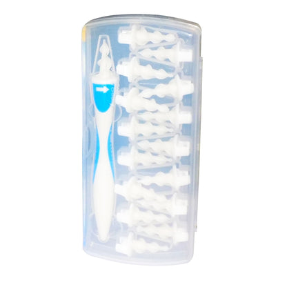 Wukusy 4656 Smart Swab silicone earwax removal kit with 16 soft disposable tips for safe, easy ear cleaning.