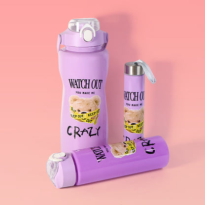 Set of Wukusy premium water bottles in 2000ml, 900ml, and 300ml sizes with clear design for home improvement use