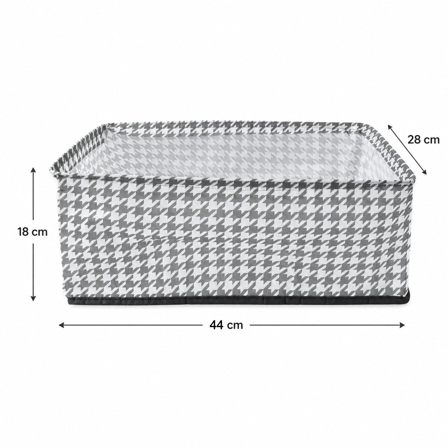 Foldable cloth storage basket by Wukusy for organizing clothes and toys, featuring a fabric design with sturdy handles.