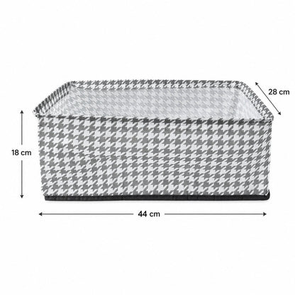Foldable cloth storage basket by Wukusy for organizing clothes and toys, featuring a fabric design with sturdy handles.