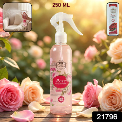 Wukusy rose fragrance air freshener spray for home use, 250ml bottle with a floral rose scent visible in the image.