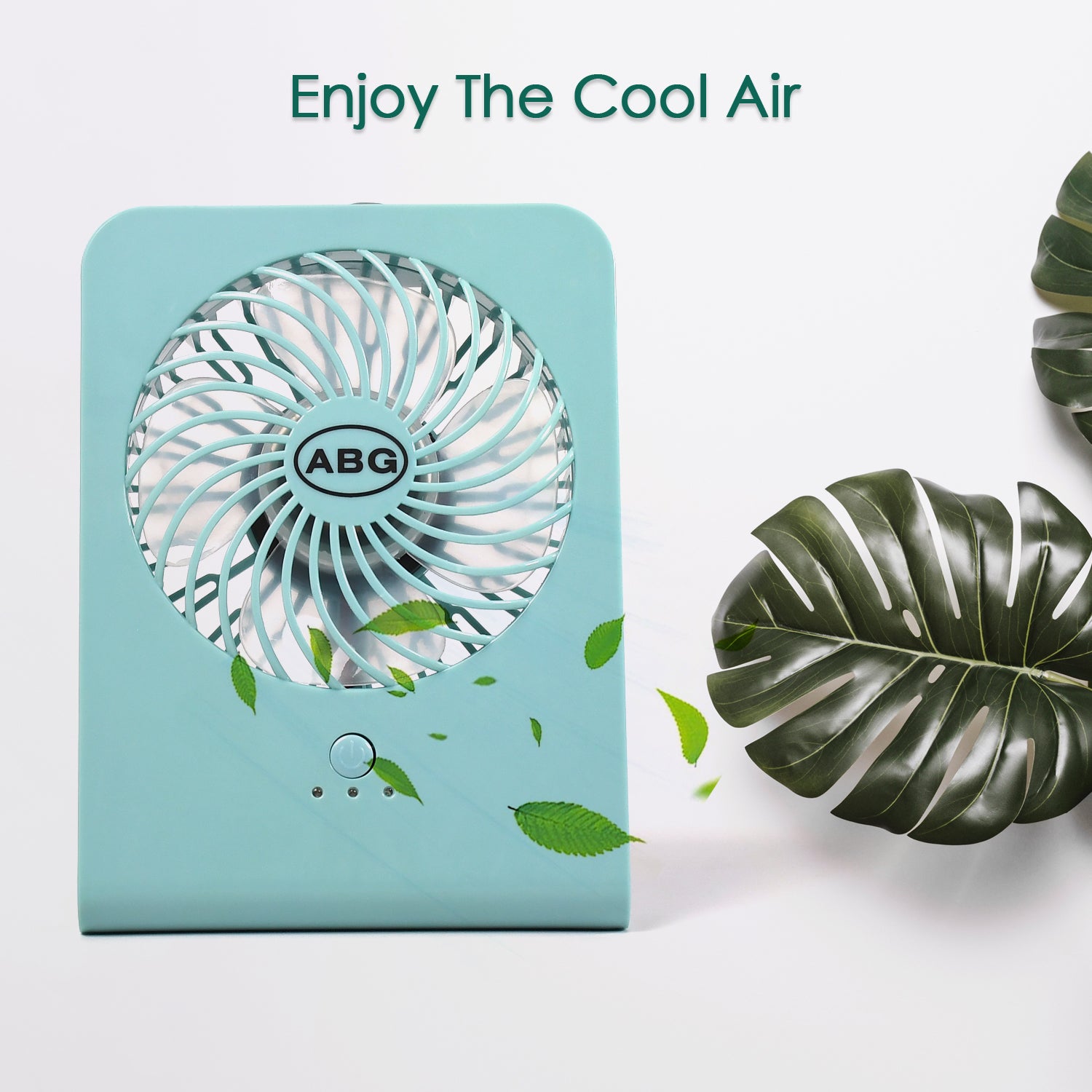 Wukusy 4810 portable desk fan with three-speed settings, compact personal fan ideal for office, school, or home use