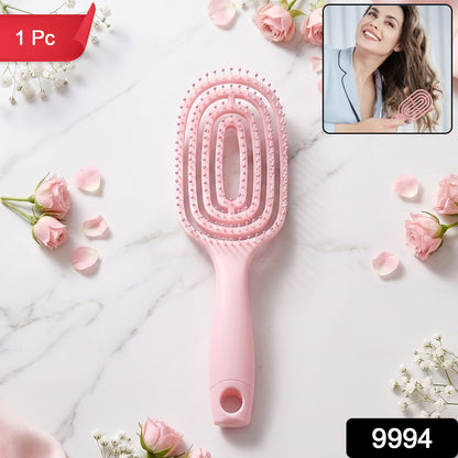 Wukusy curved vented massage hair brush and detangling comb for men and women, designed for gentle styling and detangling.