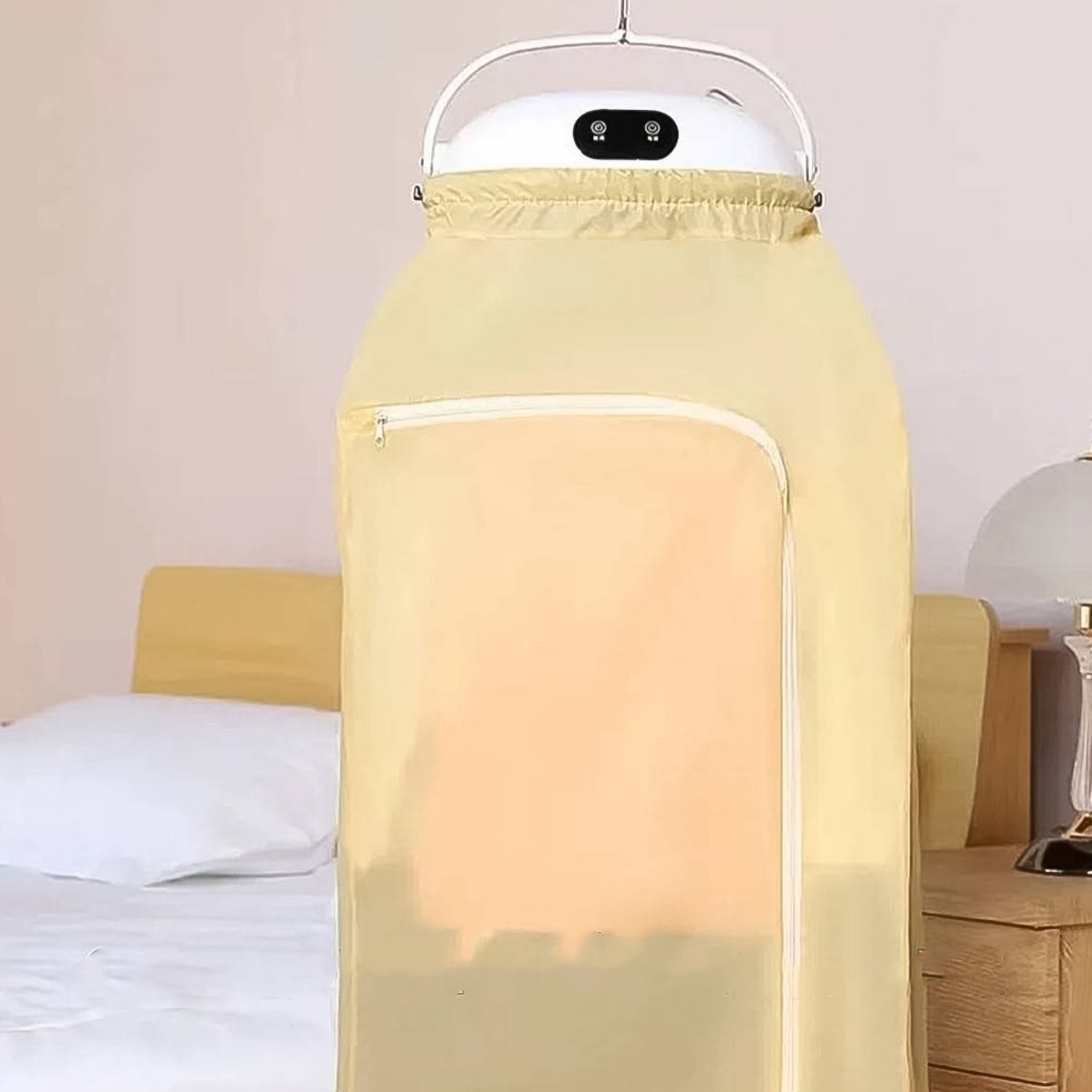 Wukusy portable clothes folding dryer for home use, compact design shown on a clean white background.