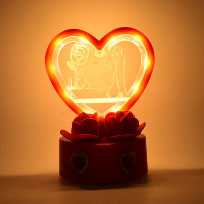 Heart-shaped Love Couple decorative showpiece for home decor, featuring a romantic design by Wukusy.
