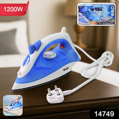 Wukusy Orbit high-performance 1200w steam iron with a sleek design, ready for home garment pressing.