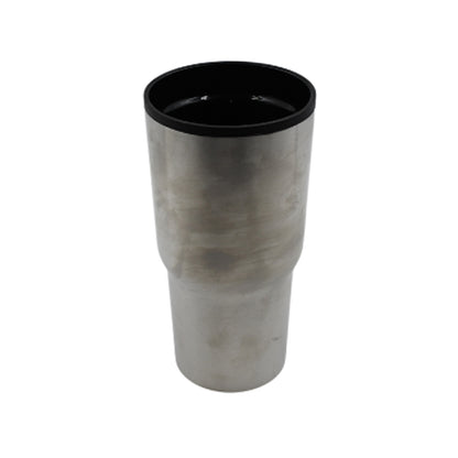 Wukusy stainless steel vacuum insulated glass travel mug with double-walled design for hot and cold coffee on the go.