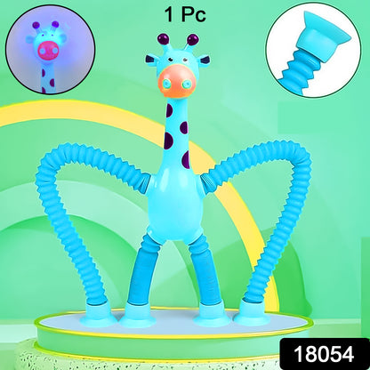 Wukusy LED giraffe telescopic suction cup toy with light-up features, suitable for children and playful decor.