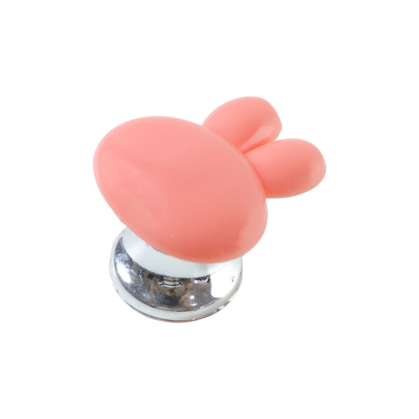 Wukusy cute bunny ear cabinet door knob handle in white, featuring a playful bunny design for children's furniture or decor.