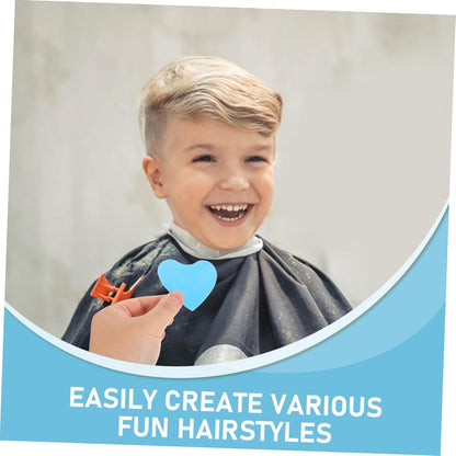 Wukusy 6-in-1 haircut design stencil set with safe hair trimmer molds for precise hair styling and grooming.