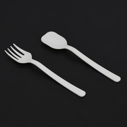 Wukusy plastic forks and spoons set, 2-pack, ideal for parties, dinners, and catering with durable home and kitchen cutlery.