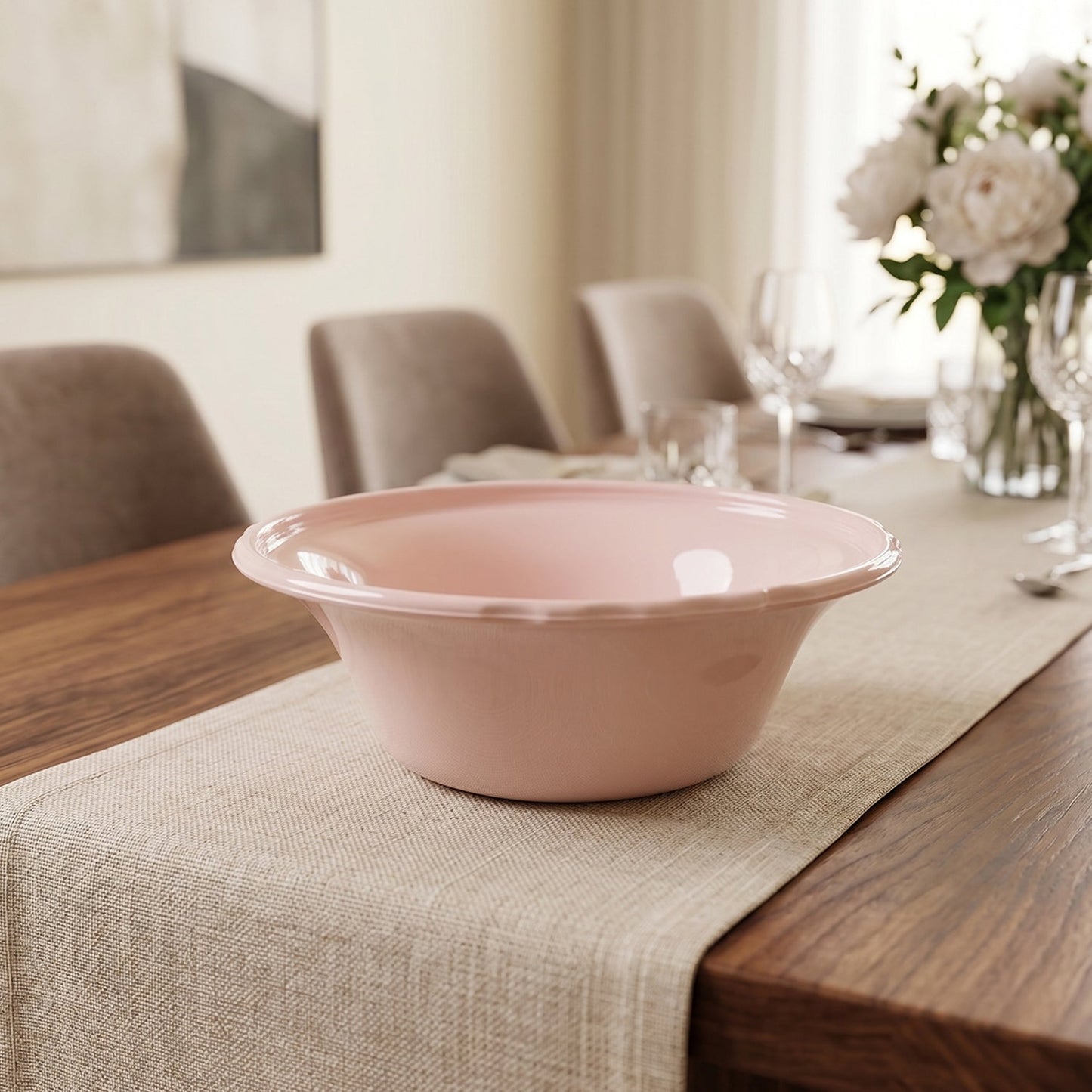 Plastic Serving Bowl Set Multicolour Unbreakable Kitchen Bowls (6 Pc Set)