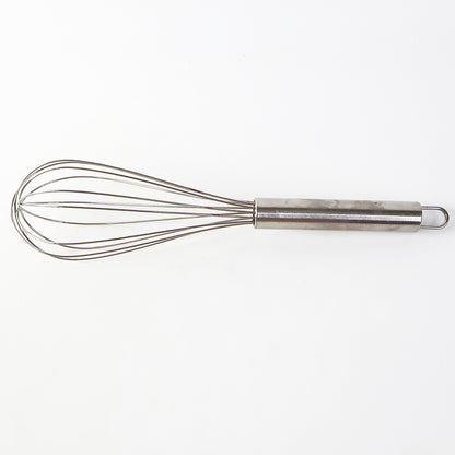 Wukusy Supermom premium stainless steel wire whisk for kitchen mixing, with a sturdy handle and multiple wire loops for efficient blending.