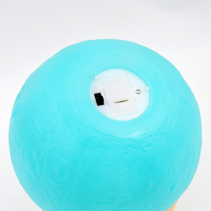 Blue Moon Night Lamp by Wukusy with plastic stand, 15x12 cm, perfect for home decor and ambient lighting.