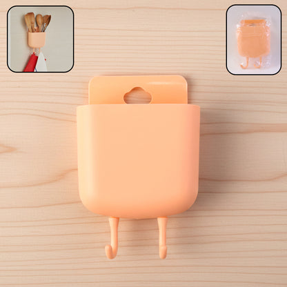 Wukusy multi-purpose plastic wall-mounted mobile charging holder with slot for phone and cable management.