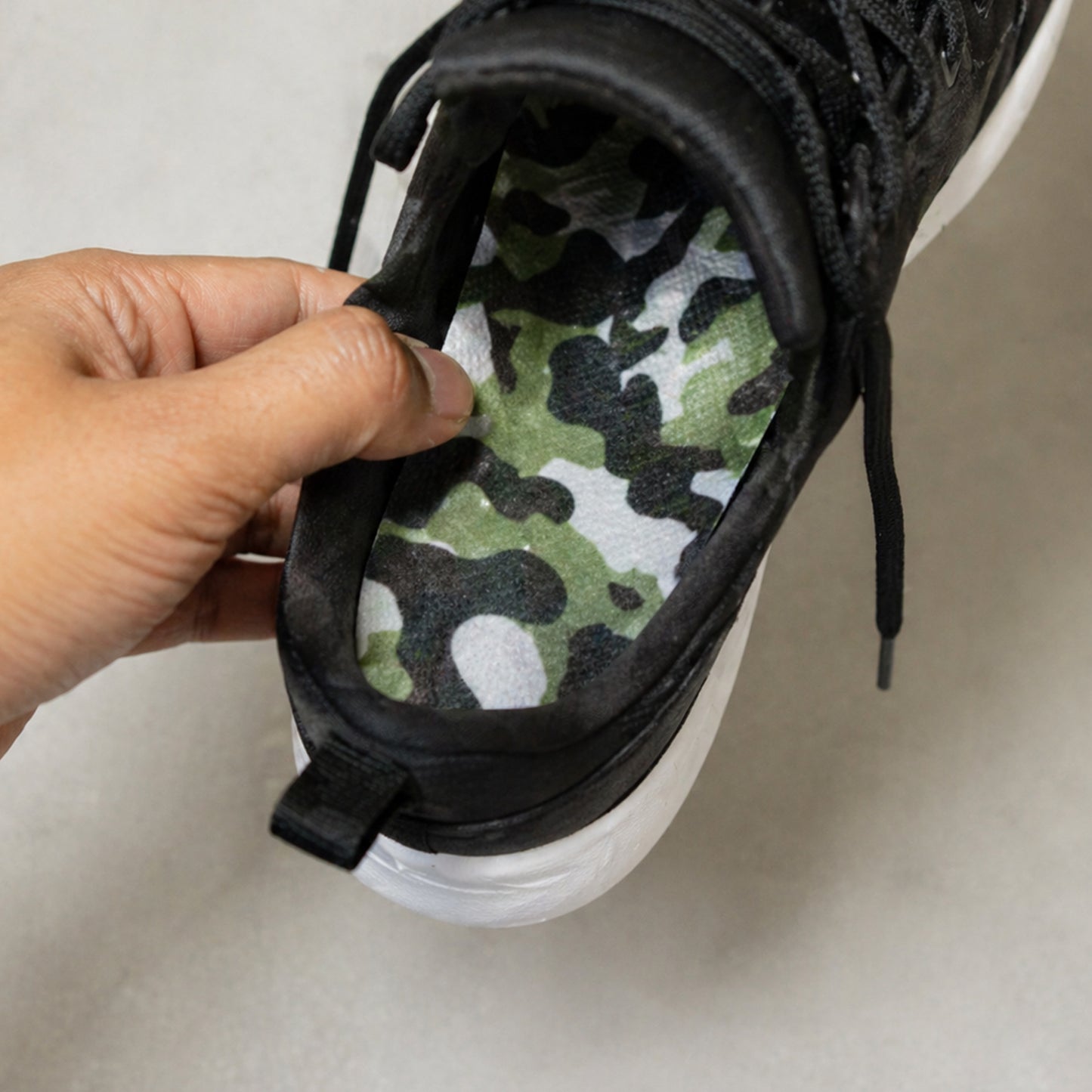 Wukusy camouflage comfort shoe insoles with soft cushioning, pair of size 35-38, designed for added comfort in footwear.