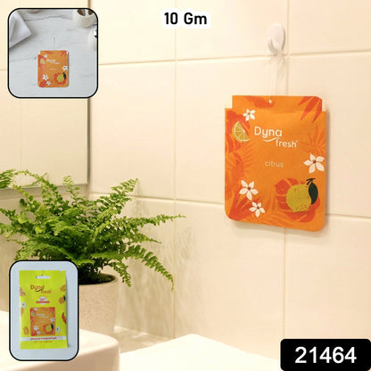 Wukusy Citrus Hanging Air Freshener Gel, 10g, showing the gel-filled hanging air freshener with citrus scent branding.