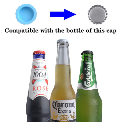 Wukusy 4789 Beer Savers Caps, 6-pack, used to cover bottle mouths on soda and cold drink bottles.