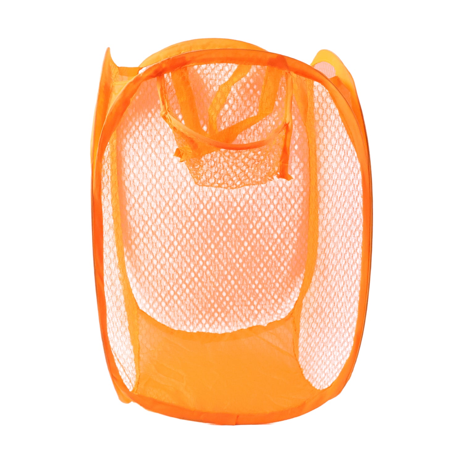 Wukusy foldable mesh laundry hamper with pop-up design, lightweight and breathable for easy laundry organization.