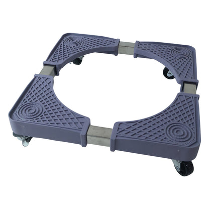 Wukusy adjustable washing machine stand with wheels, portable and movable base for refrigerators and appliances.