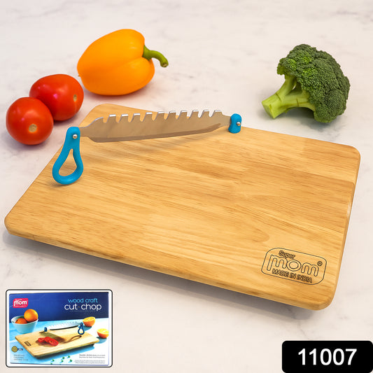 Wukusy Supermom wooden craft cutting and chopping board, rectangular with smooth finish, ideal for kitchen prep and serving.