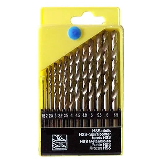 Set of 11798 brand drill bits for wood, iron, aluminium, and plastic, designed for hand tools and DIY projects.