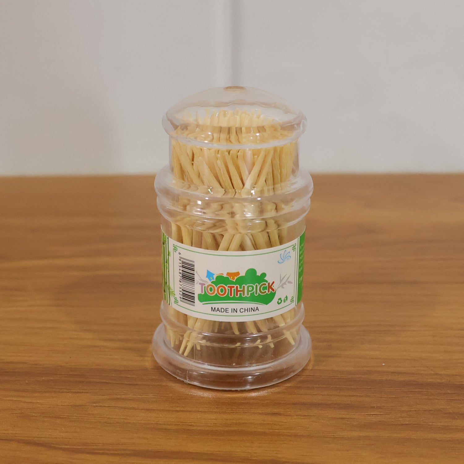 Wukusy premium wooden toothpick jar set with multiple jars, showcasing natural wood finish and compact storage design.