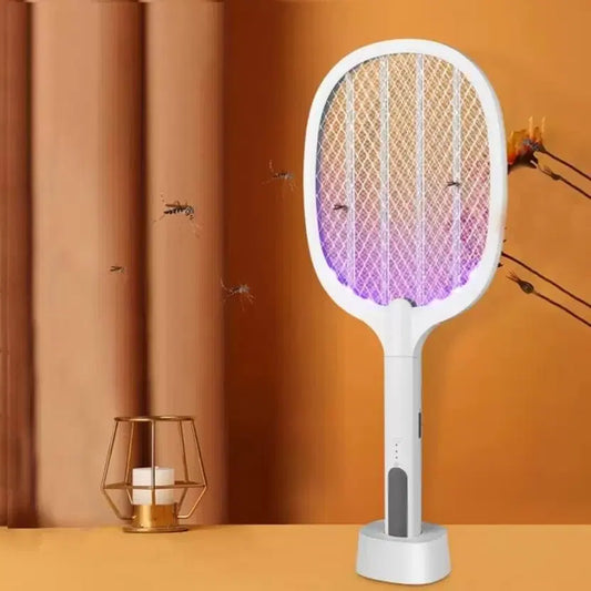 1238 Grab Kart mosquito killer racket, a handheld electric mosquito bat for indoor use, with a lightweight handle and grid design.