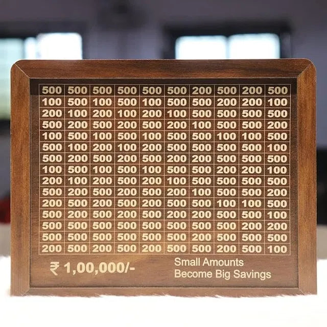 Brown Savings Challenge Money Bank from 13064, a ceramic coin bank with a slot on top for saving money and promoting savings.