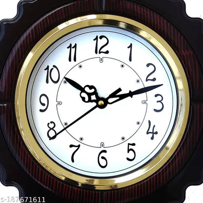 Analog wall clock by 13069, premium quality clock with a round face, black hands, and a sleek modern design.