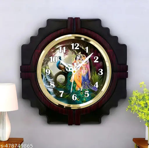 Wall clock by 13069 showing a round design with black hour and minute hands on a white background.