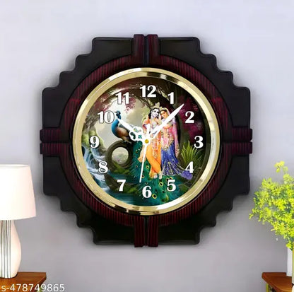 Wall clock by 13069 showing a round design with black hour and minute hands on a white background.
