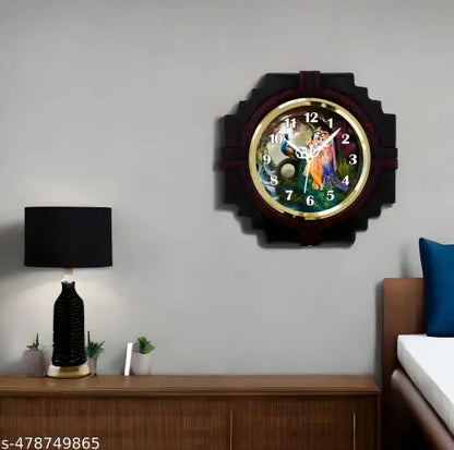 Wall clock by 13069 showing a modern design with black hour and minute hands on a white face.