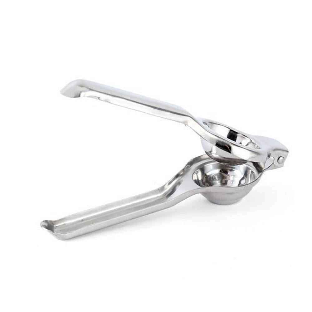 Wukusy stainless steel lemon squeezer kitchen tool with handles for easy juicing and citrus extraction.