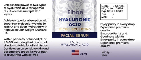13373 Hyaluronic Acid Anti-aging Face Serum in 30ml bottle, hydrating and rejuvenating skincare for youthful skin.