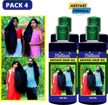 Phillauri Adivasi Natural Hair Oil by 13373, herbal hair oil in a 3-pack of 250ml bottles, suitable for nourishing scalp and hair