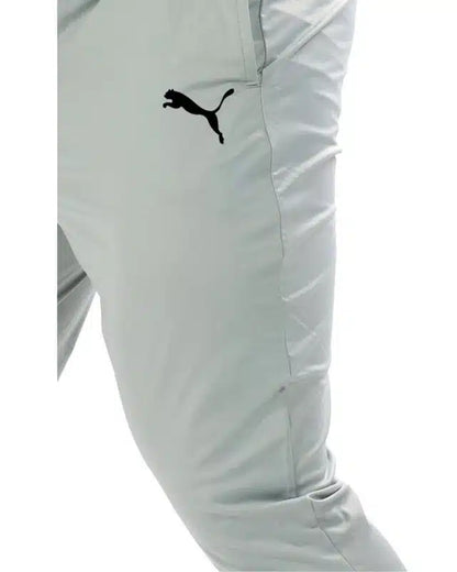 Grey polyester men's track pant with elastic waistband and side pockets, size 28, from 13455 brand.