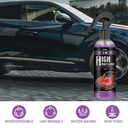 Set of two 1361 hydrophobic nano coating car brushes and scratch spray for polishing cars, motorcycles, and boats.