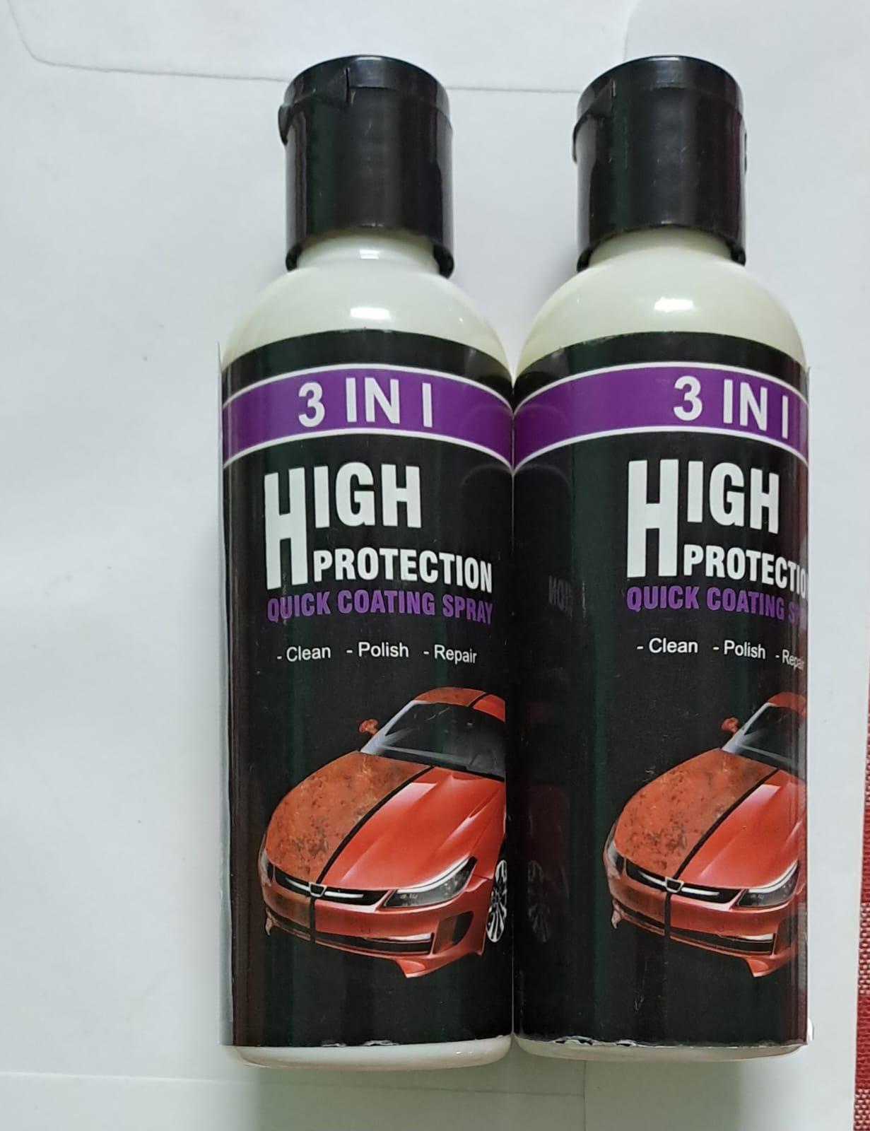 Pair of 1361 hydrophobic nano car polish spray bottles for scratch protection, suitable for cars, motorcycles, and boats.