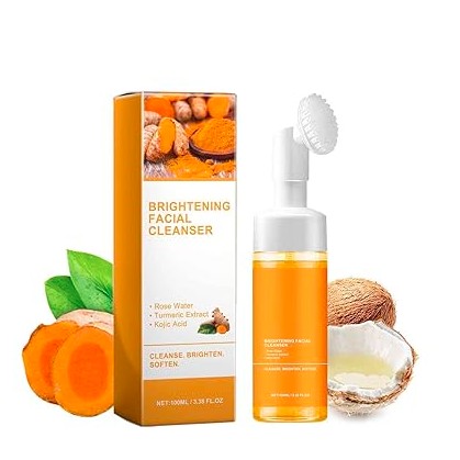 1361 Turmeric Face Wash cleansing cloths, natural, 150ml, pack of 2, gentle skin cleanser with turmeric for fresh, clean skin.