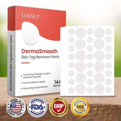 Heat patch from 1361 DermaSmooth Skin Tag Remover Patch for targeted skin tag treatment, shown in the image.