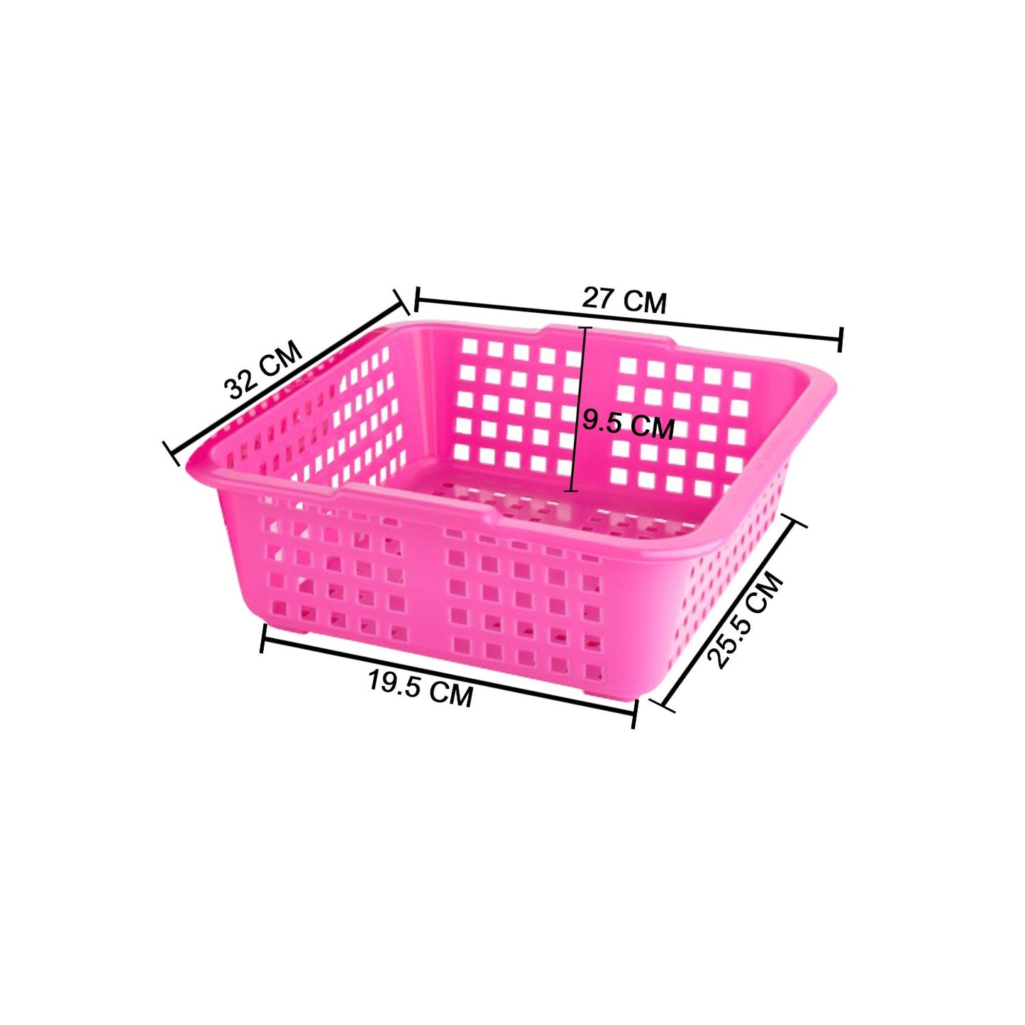 Wukusy plastic small size cane fruit basket with handle, ideal for kitchen storage of fresh fruits.